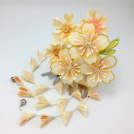 和风发簪/日本细工花簪/浴衣发饰/日式/森女手作/和风发饰/cos