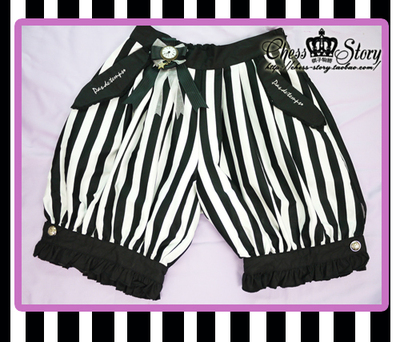 taobao agent [Je N'ai PAS de Temps] Mr. Rabbit Mr. Black and White Striped Canton Pants shorts