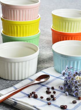 烘焙模具舒芙蕾烤碗蛋糕碗 陶瓷创意双皮奶碗果冻布丁甜品碗餐具