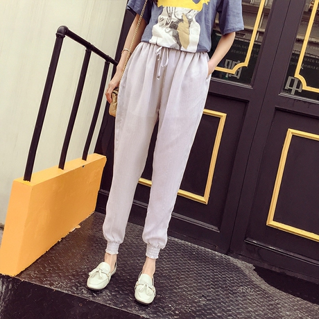 【显瘦哈伦裤】_松紧腰灯笼裤图片_抽绳灯笼裤价格_搭配分享 - 爱逛街