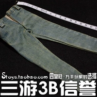 Sanyou Cool Play 1/6 солдат мужские ностальгические светлые голубые джинсы делают старый клей сумки M33 можно носить в наличии