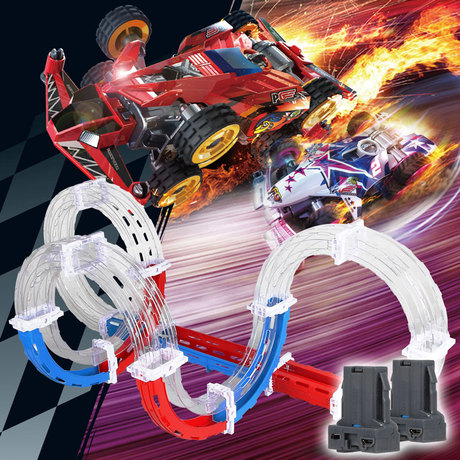 奥迪双钻 零速争霸标准系列四驱车超音子弹脉冲新星电池轨道套装