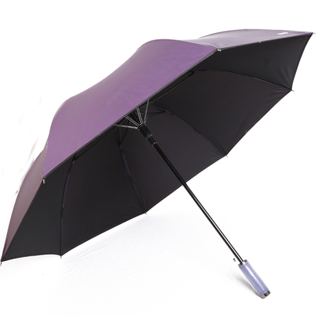 包邮高档黑胶长柄高尔夫伞自动晴雨伞防风防晒超大伞创意硅胶伞柄