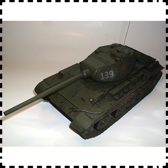 苏联T-44中型坦克 纸模型坦克世界1:25军武宅创意3D拼装手工DIY Изображение 1