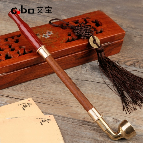 Мужской старомодный агатовый мундштук ручной работы из сандалового дерева, китайский стиль