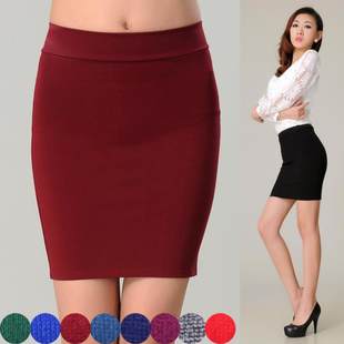 Summer elastic skirt, mini-skirt, hip-accented, plus size