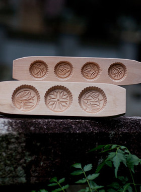 木忆清明果青团月饼馒头模子南瓜绿豆糕点饼印面食品木质烘焙模具