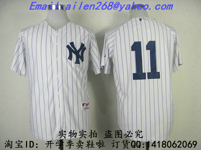 

Форма для регби JERSEYS MLB New York Yankees 11# White Pinstripe