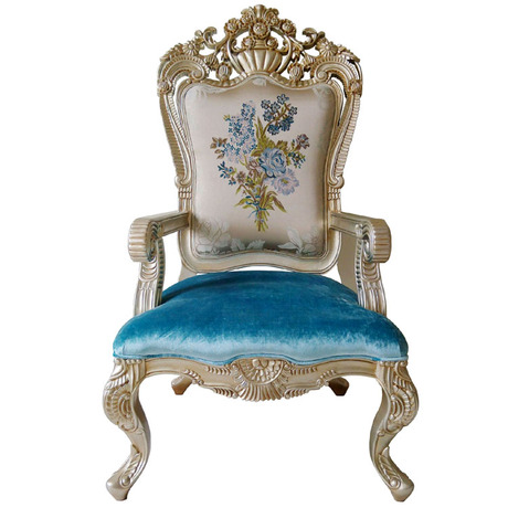 千棵树 法式纯实木沙发椅 巴洛克高背雕花椅 宫廷奢华风 大宅之选