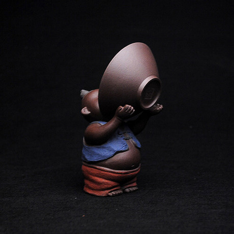 新品特价紫砂茶宠童子饮茶气吞山河雕塑摆件精品茶全手工现代