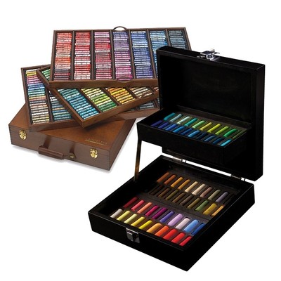 taobao agent French Sennelier, handmade color powder, luxury wooden box set 175/250/525 color