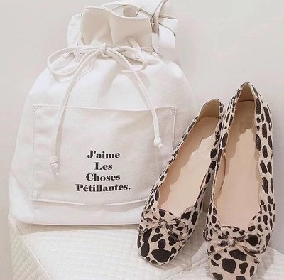 taobao agent Enjiu 2022 Spring Japanese New Japanese Bow, Gentle Victor Leopard Leopard, Comfortable Lazy Passing Women's Single Shoes