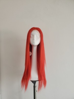 taobao agent Dahong front lace 60cm straight hair festival sticker wig