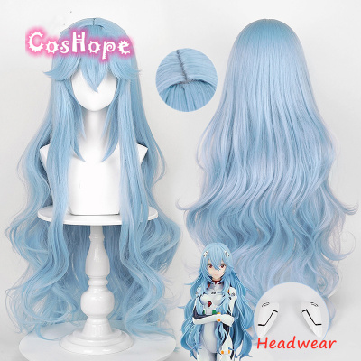 taobao agent Coshope Lingbo Eva New World Evangelion 100 cm long blue cos wig