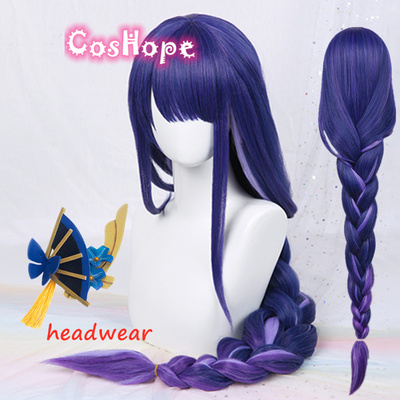 taobao agent COSHOPE Bal BAAL Original God Thunder Power General Blue -purple wig COS leading decoration model