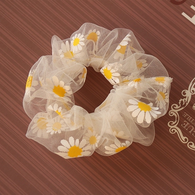 taobao agent Free shipping, two large intestine hair circles, white mesters, daisy hair rope, hair, hair rubber band, rubber band girl heart atmosphere, summer