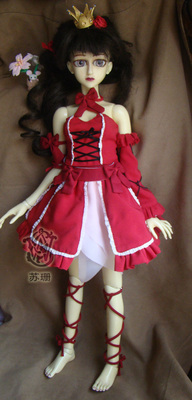 taobao agent BJD DD baby jacket custom -made Hatsune dark red dress