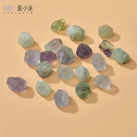 14 #-Зеленый флюорит с прямым отверстием [1 шт.] На поверхности есть неровности, размер, форма и цвет могут различаться.