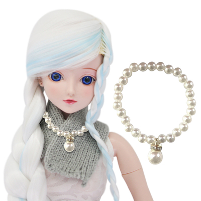 taobao agent Toy for princess, doll, necklace, fashionable accessory, pendant from pearl, beaded bracelet, glossy jewelry, 60 cm