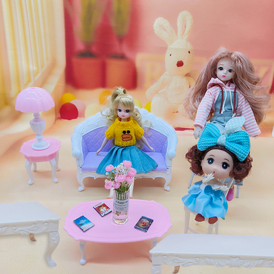 taobao agent Doll house, toy with accessories, table lamp, sofa, family coffee table, furniture suitable for photo sessions, props