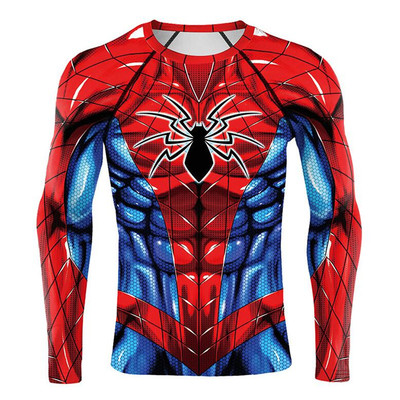 taobao agent Men's heroes, sports bodysuit for fitness, quick dry T-shirt, tight, round collar