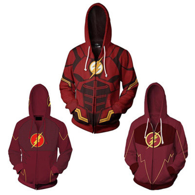 taobao agent DC, Justice League, sports sweatshirt with zipper with hood, jacket, 3D