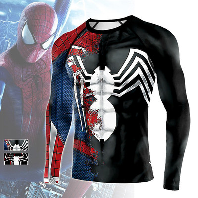 taobao agent Heroes, sports T-shirt, tight, 3D, for running, long sleeve, cosplay