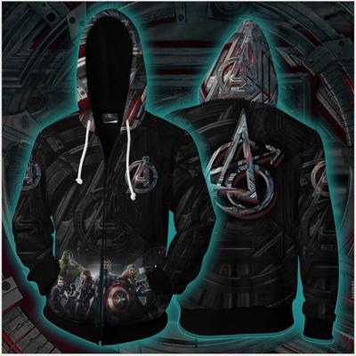 taobao agent The Avengers, sweatshirt with zipper, clothing, 3D, cosplay