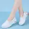 Giày y tá nữ da thật đệm khí xuân thu đế mềm thoải mái giày y tế màu trắng đế dày tăng thoáng khí chống mùi hôi không mỏi chân 