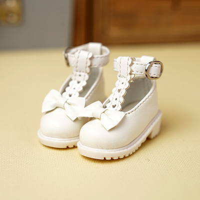 taobao agent BJD small 6 -point baby shoes white lace -up bow princess style shoes, baby shoes, toys, toys, small shoes, small shoes