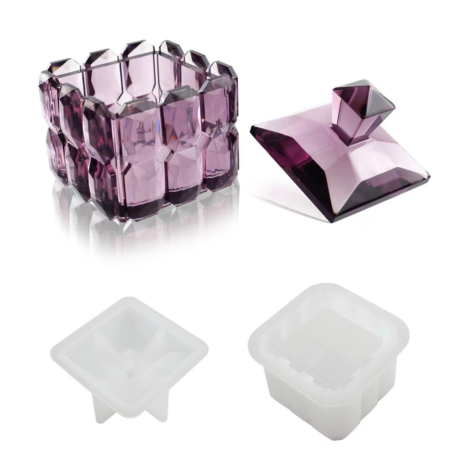 Stickers, cube, storage box, silicone mold, DIY, mirror effect