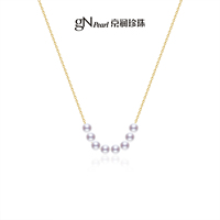 京润 莹颜淡水珍珠18K金项链4-5mm圆形小米珠锁骨链高级感轻奢女A