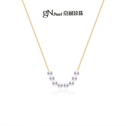 京润 莹颜淡水珍珠18K金项链