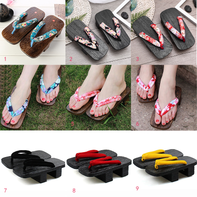 taobao agent Retro Japanese props, clogs, flip flops, slippers, cosplay