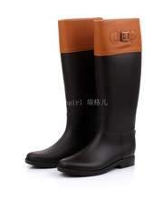 Кофе тёмный цвет сапоги высококачественные модные дождевые сапоги сапоги резиновые туфли обувь