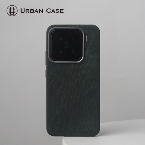 URBAN Brown Woven Leather Camera Housing for 15 Phone Case