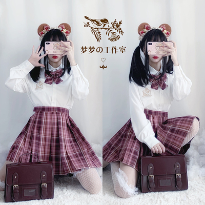 taobao agent Original genuine spot Sakura JK uniform JK orthodox college style half -bodies pleated skirt student grid skirt