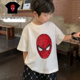 Детские блестки для ногтей, летняя базовая футболка с коротким рукавом для мальчиков, подходит для подростков