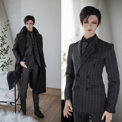 taobao agent BJD baby jacket [Card dealer] SD17-Uncle Overbearing President Series Black Coat & suites