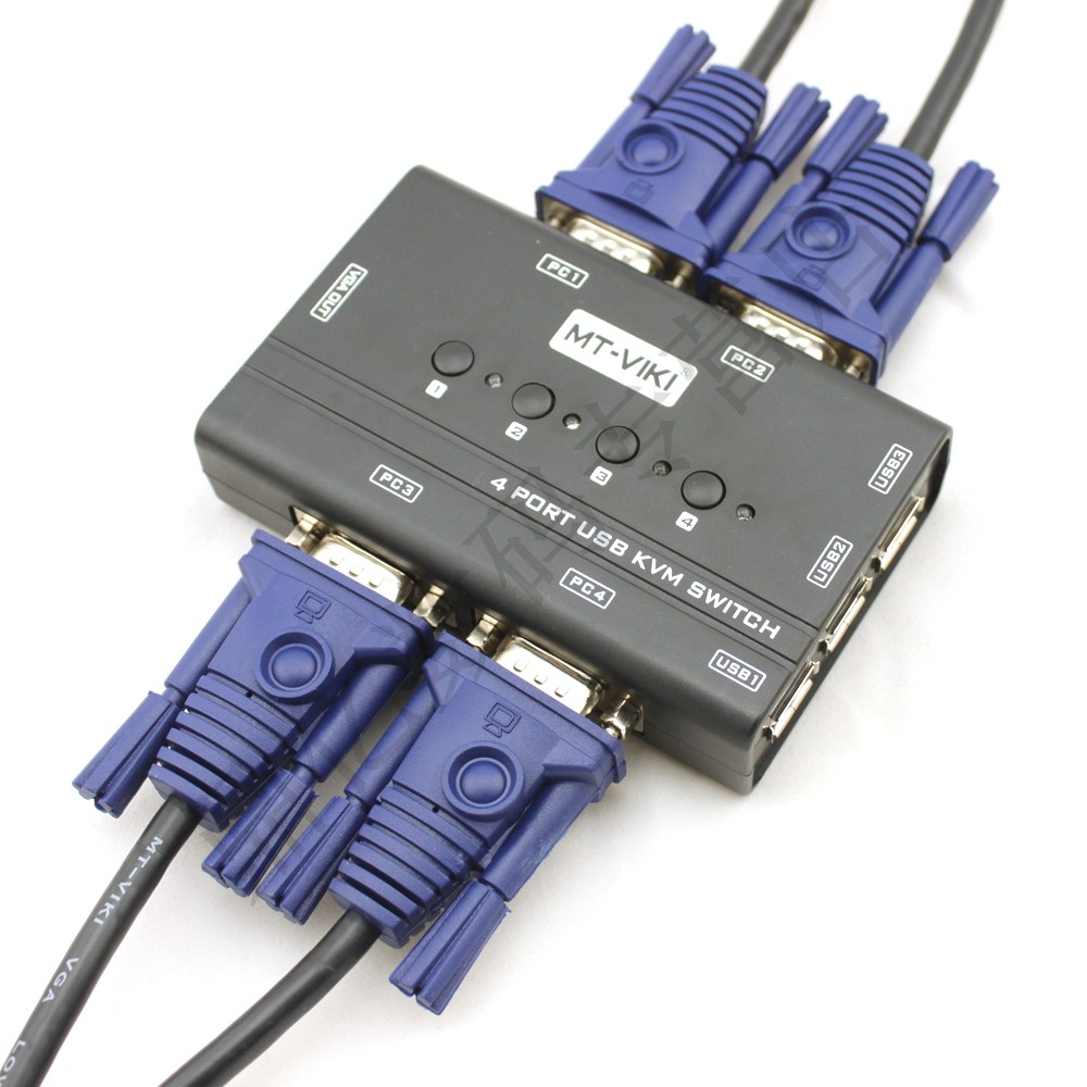 邁拓維矩 kvm 切換器 4口 usb2.0多電腦切換器 配4根原廠原裝線 - ibu