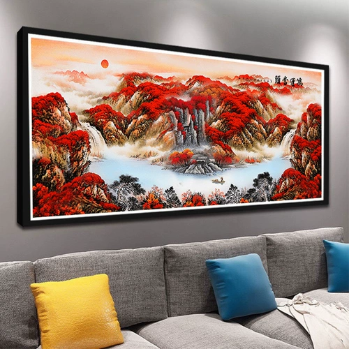 Hongyun Cross Eye Emelceery 2022 Новая линия вышитая гостиная китайская пейзажа китайская китайская пейзажа, вышивка ручной работы полная вышивка