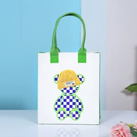 Шуанпин медведь зеленый+белый (30*26*10)