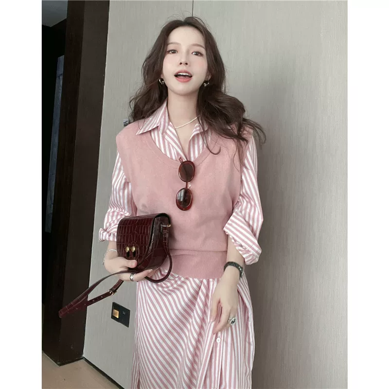 Spring vest, autumn dress, set, 2022 years, high-quality style, light luxury style
