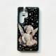 Cherub Black Cat Lemon Art Illustration Phone Case for Galaxy S25, S25+, and S25 Ultra