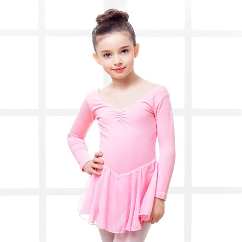 Детская демисезонная танцующая гимнастическая спортивная одежда для раннего возраста, длинный рукав