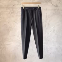 B11 темно -серые укороченные брюки (лето шелк шелк)