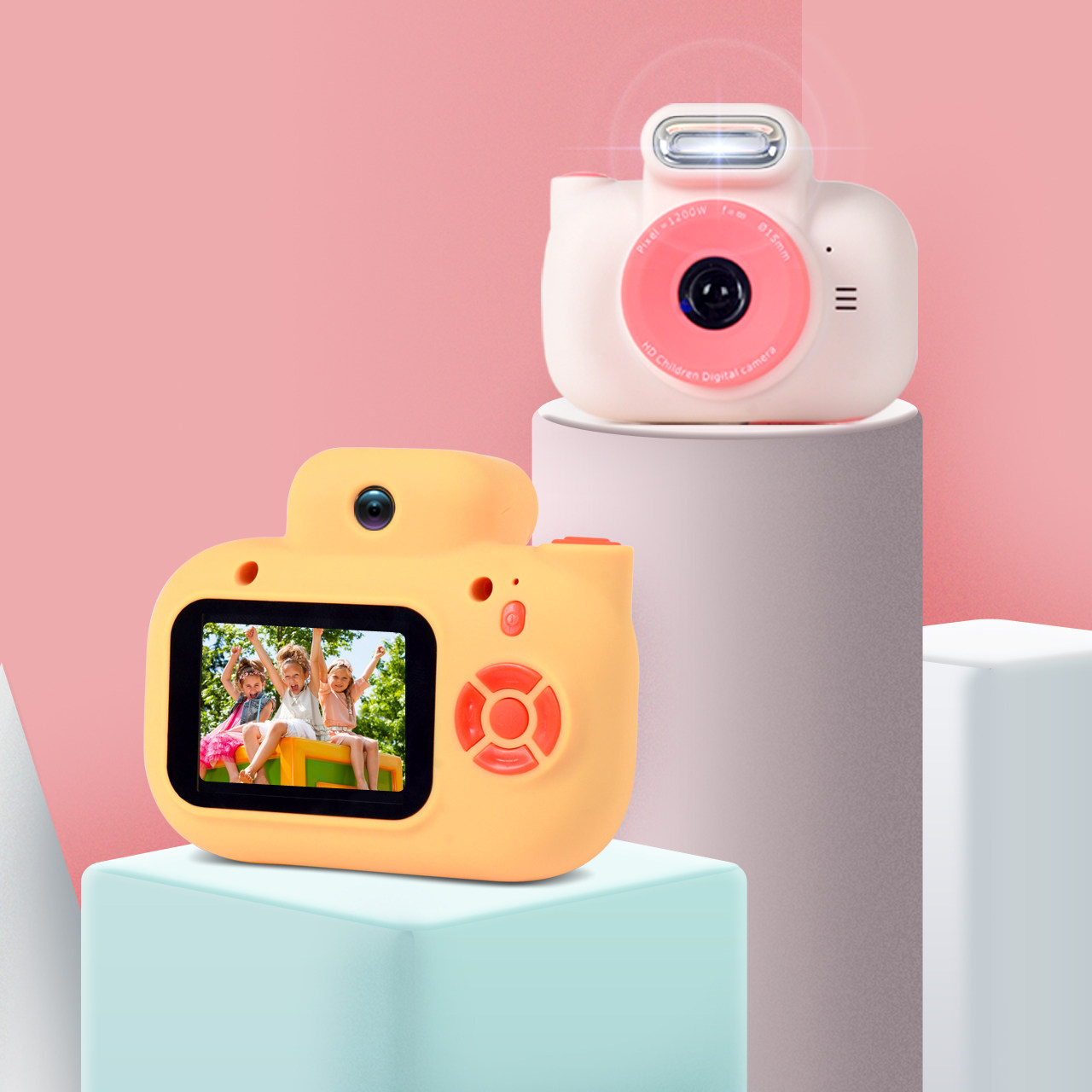 波比熊p3儿童相机玩具可拍照1200万宝宝高清迷你数码照相机小单反