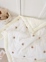 Марлевый, с вышивкой, с медвежатами