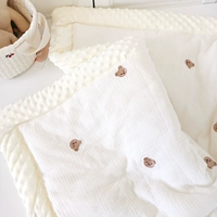 Марлевые румяна, с вышивкой, с медвежатами