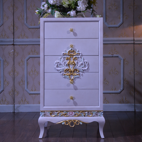 fp欧式新古典后现代实木贴银箔家具全贴银箔手工定制银黑五斗柜